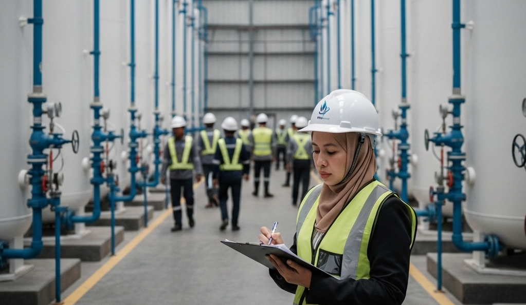 Tim Ahli TAP Energi di fasilitas industri CNG