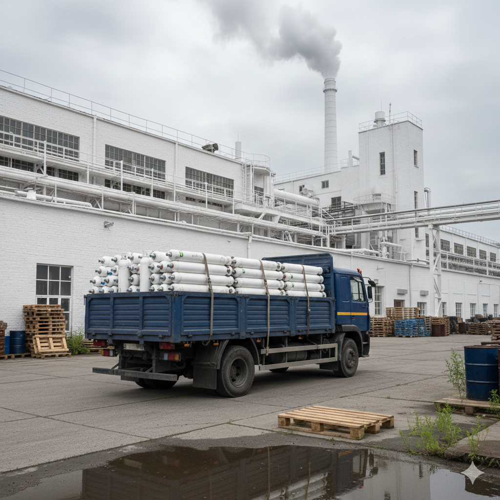 Pengiriman Gas CNG dengan tube trailer